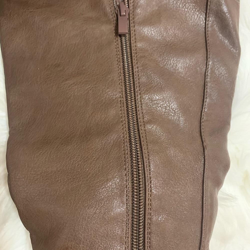 Reneeze Apple Boots Brown Zipper Knee High 8 - Picture 7 of 9